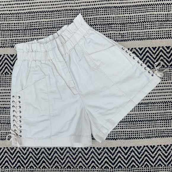 Pepe Jeans White Paper Bag Shorts size XS - Picture 1 of 5